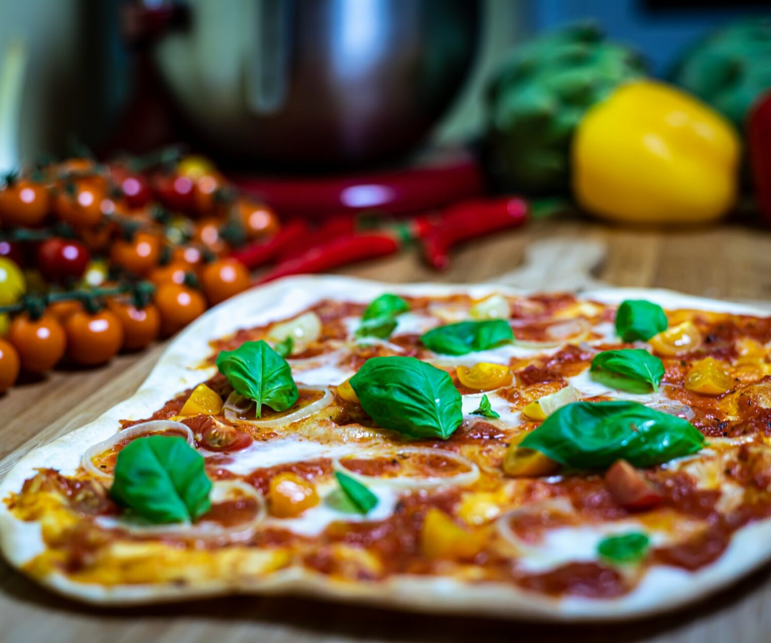 Vegetarischer Flammkuchen