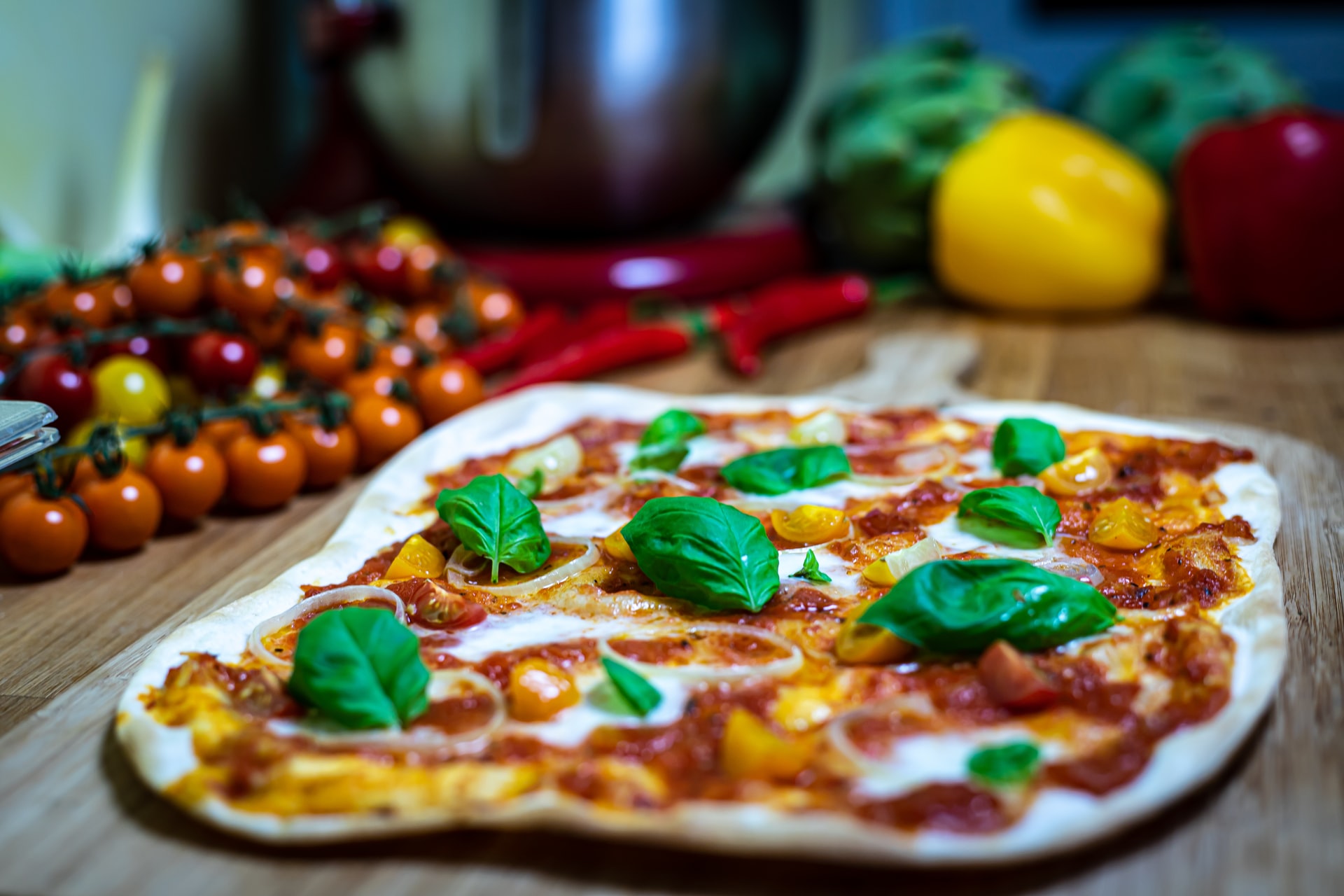 Vegetarischer Flammkuchen