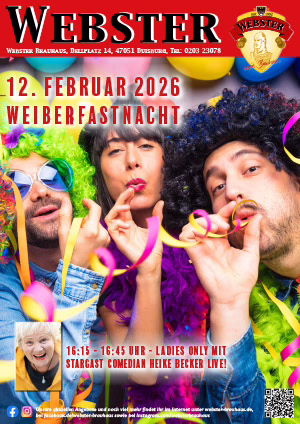 An Weiberfastnacht erwarten Feierfreudige und Karnevalsbegeisterte aller Geschlechter ein närrisch geschmücktes Brauhaus, klasse Musik und jede Menge netter Leute.